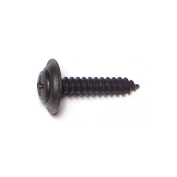 Midwest Fastener Sheet Metal Screw, #10 x 1 in, Black Phosphate Steel Oval Head Phillips Drive, 15 PK 64077 - main